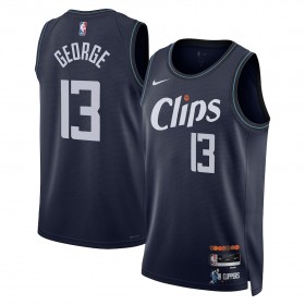Muške NBA Dres Los Angeles Clippers Paul George Nike 2023-24 City Edition Navy Swingman